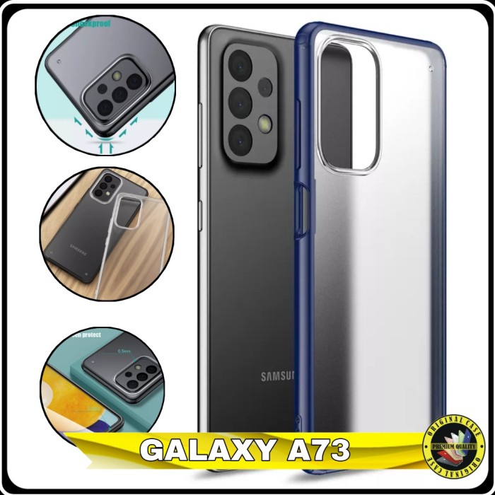 Casing Samsung Galaxy A73 A 73 5G Hard Case frosted Tritone Transparan