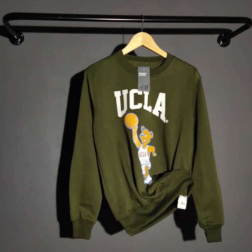 switer pria dewasa terbaru 2021 keren distro Sweatshirt Crewneck UCLA BEAR BASKET BALL