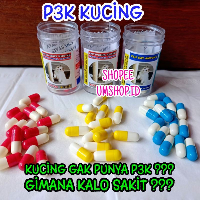 Paket P3K Kucing Flu Dan Antivirus Cat Pilek Vitamin Imun Kesehatan