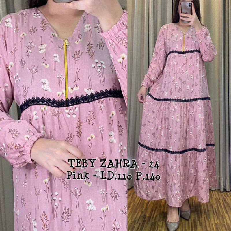 TEBY DASTER ARAB ZAHRA FLOWER RAINBOW SERIES RAYON VISCOSE ALL SIZE ORI-3