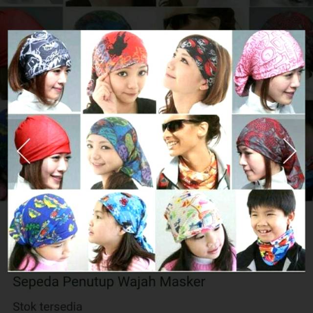 MASKER BAFF / BANDANA MOTIF BAGUS UNTUK WANITA DAN PRIA