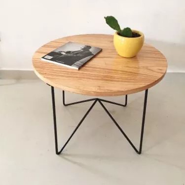 Meja bulat industrial coffee table Shopee Indonesia