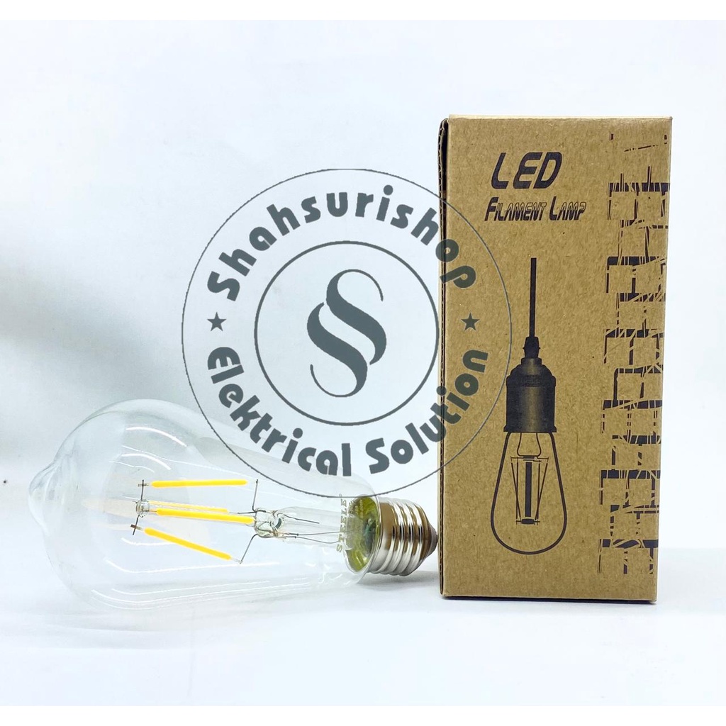 LED FILAMENT ST64 E27 4 W LAMPU RETRO LED CAFE EDISON 2700K KUNING