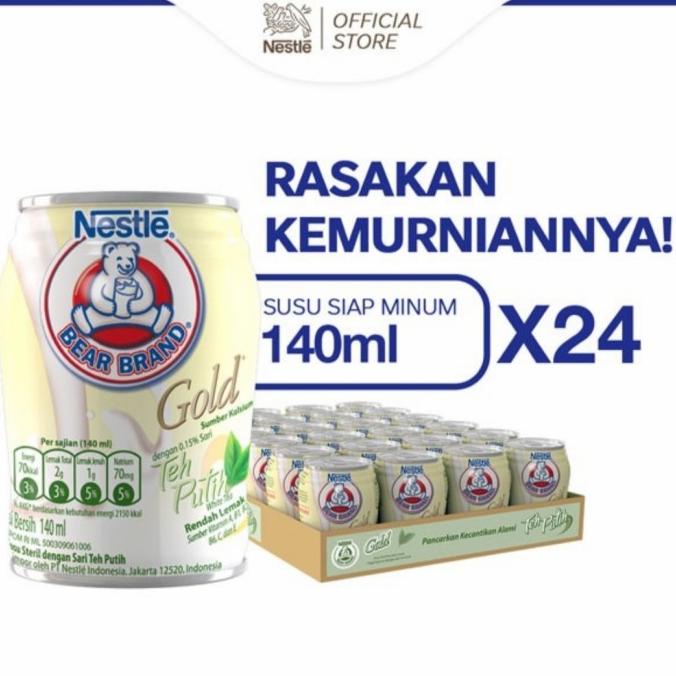 

[COD] Bear brand milk white tea minuman siap minum 140 ml 24 pcs [COD]