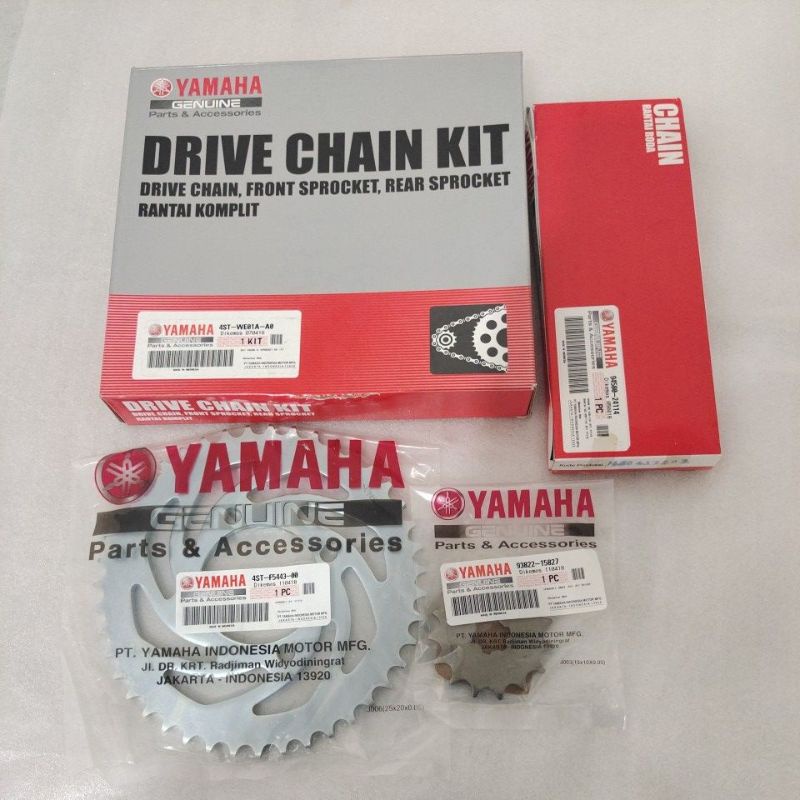 Chain kit Rantai Gear Gir Kit Set Yamaha YT115 - YT 115  ORIGINAL 4ST-WE01A-A0 Distributor Sparepart