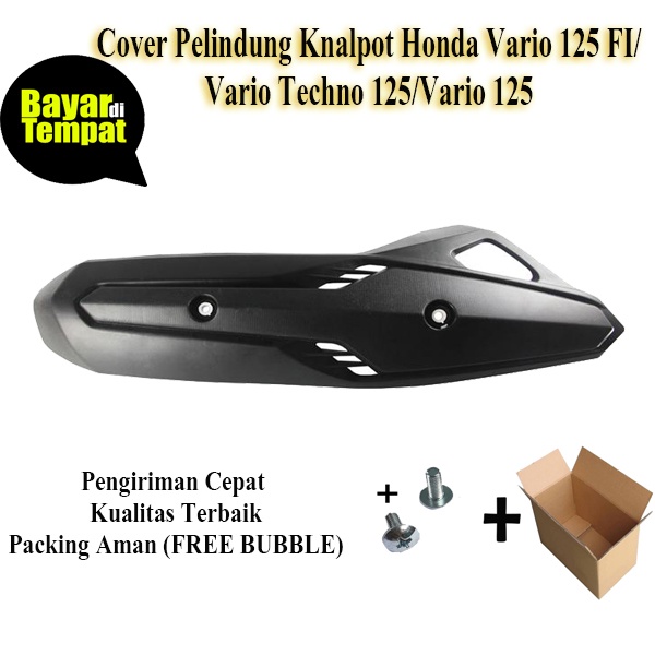 Cover Knalpot Vario Techno 125 150 Old Tahun 2012 - 2014 - Tutup Tameng Kenalpot Motor Vario Lama / 