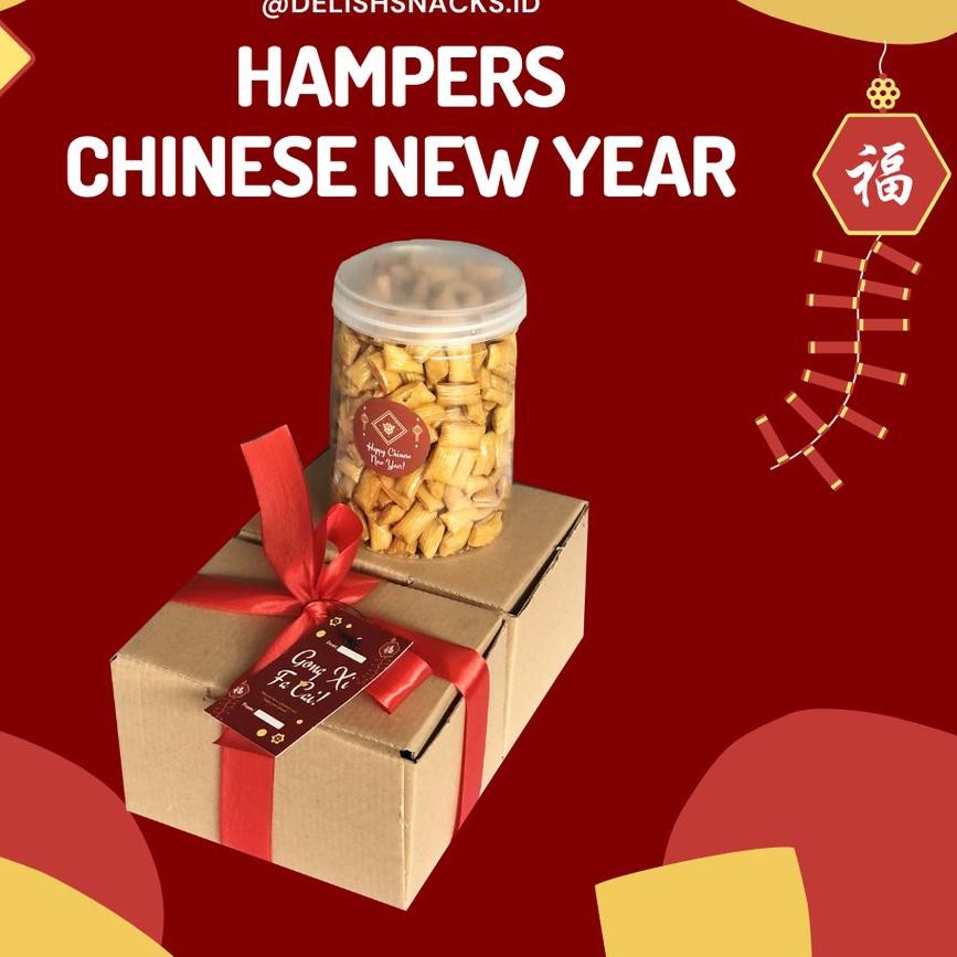 

Promo 2.2 [DELISH SNACKS] Hampers Chinese New Year Size S / Bingkisan Kue Kering Parcel Makanan Sinc