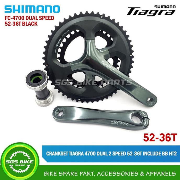 Crankset Shimano Tiagra 4700 Dual 2 Speed 52-36T Crank 52T + Bb Ht2 Original