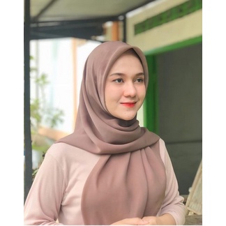 hijab Bella Square kerudung segiempat polos bahan polycotton premium hijab bela square shifon fine Termurah