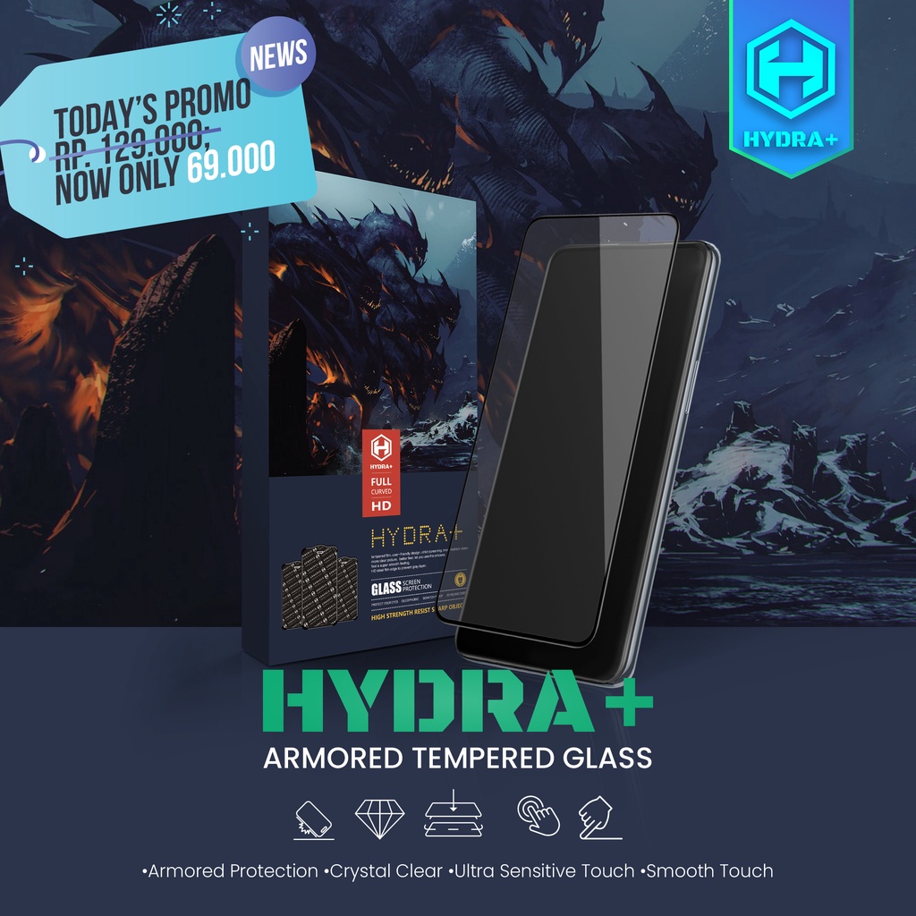 iPhone X/ XS - HYDRA+ Armored Tempered Glass - Anti Gores-TG