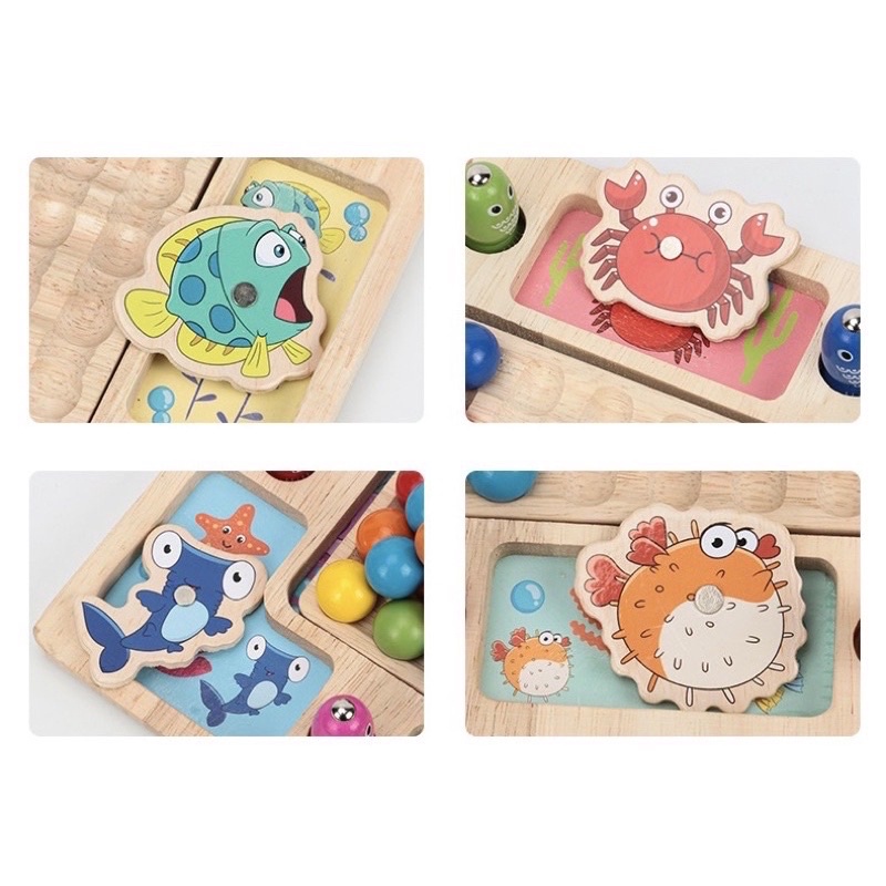 multifunction fishing beads learning board papan belajar mengenal warna berhitung motorik anak