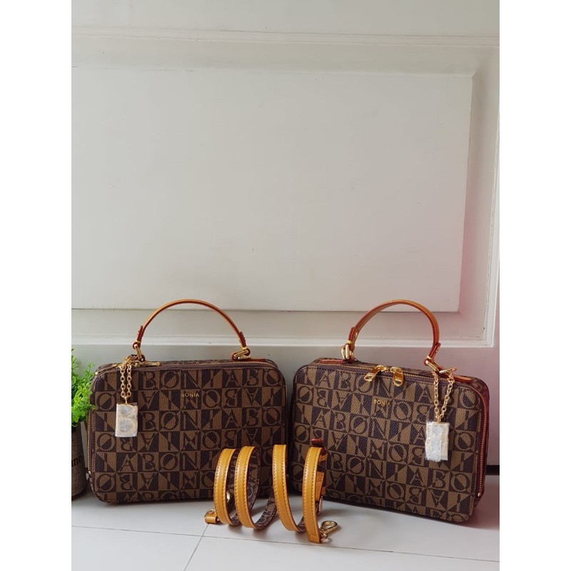 SALE TAS BONIA MONOGRAM CAMERA ORIGINAL 100%
