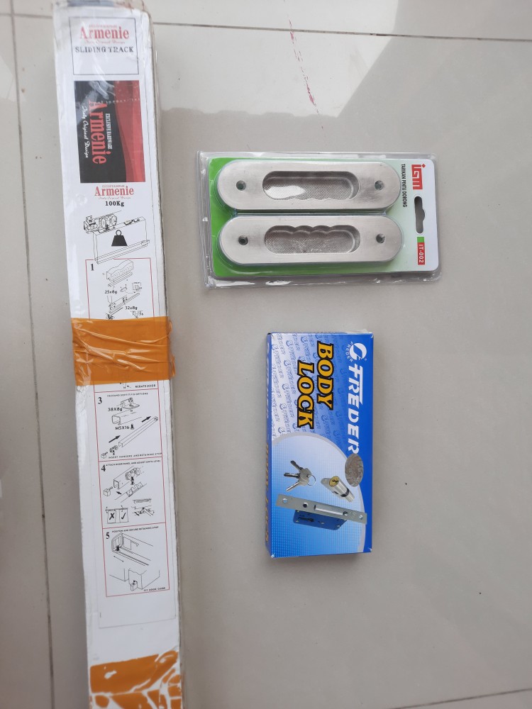 Tarikan Pintu Dorong Oval Stainless Igm / Handle Geser Sliding - Silver Harga Satuan