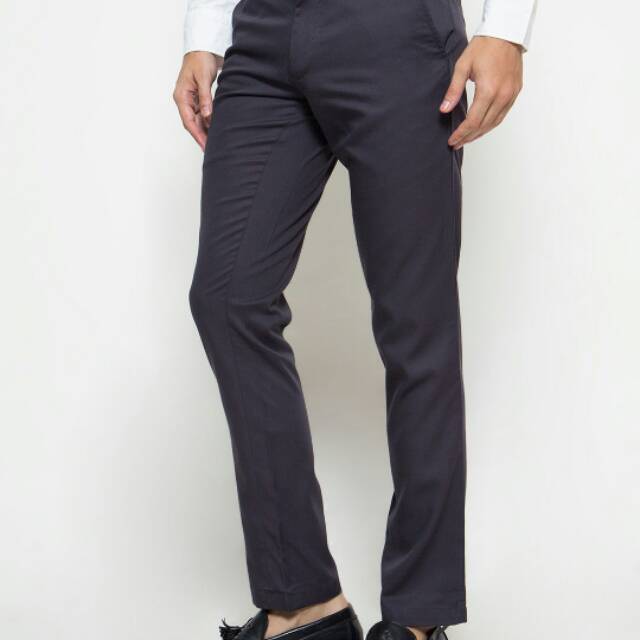 Celana Pria Slimfit Cole original abu gelap