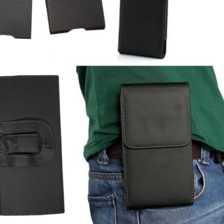 ☃ LC PINGGANG SARUNG HP Kulit Klip Jepit 5.0 - 6.5 Inch ➣