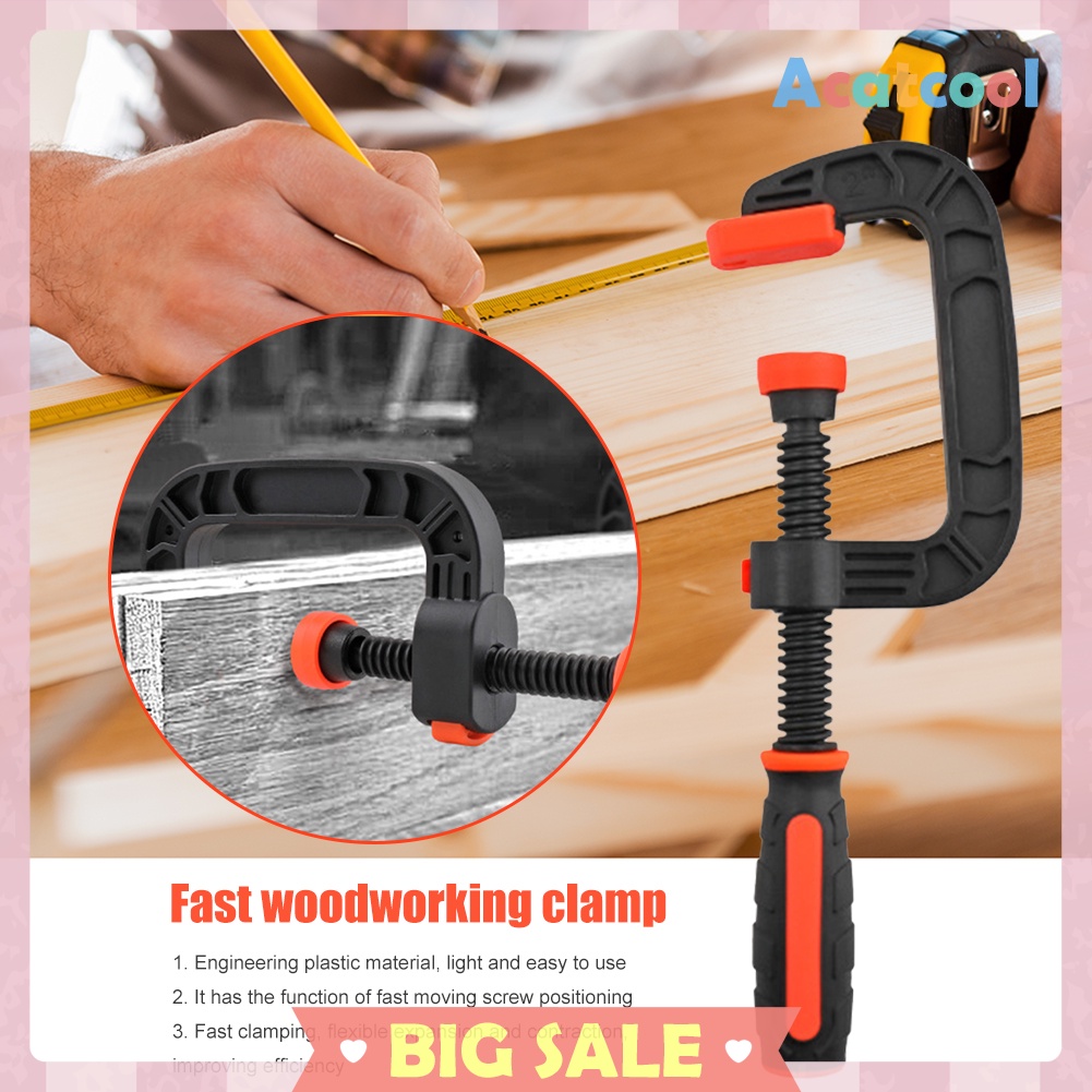 Quick Release Plastic G Type Strong Clamp for Woodwork C Clamping Device