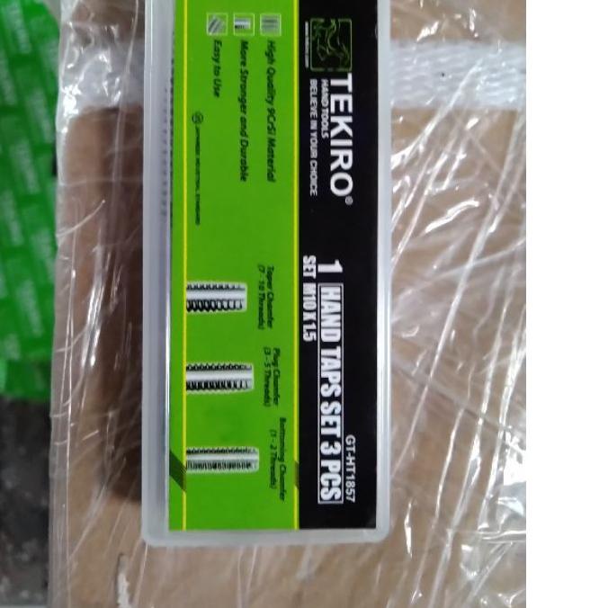 ✺ TEKIRO hand taps set 3pcs M3 / M4 / M5 / M6 / M8 / M10 / M12 ORIGINAL (HARGA PER UKURAN) hand tap