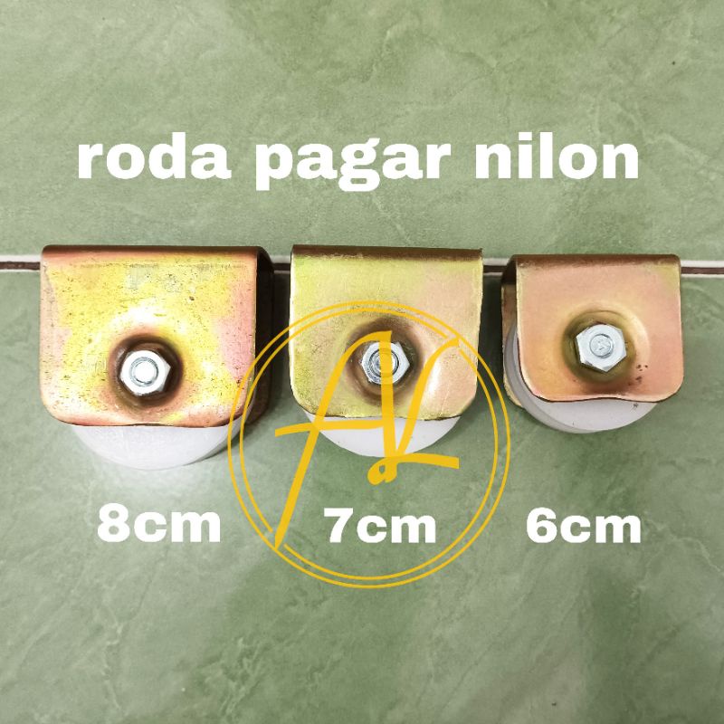 roda pagar nilon rel bulat