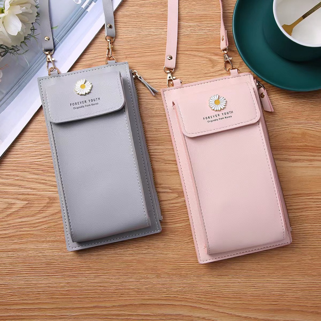 ( Fy ) Dompet Pocket Tempat Hp Wanita Dompet Multifungsi Tas Selempang Wanita Import Foreveryoung