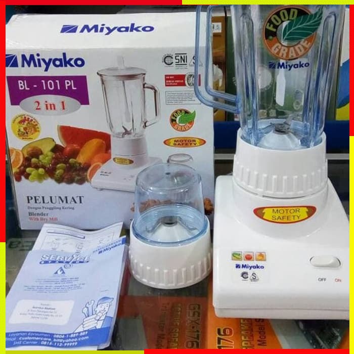 BLENDER MIYAKO BL101PL 2IN1 BLENDER BLANDER DAGING BUMBU BELENDER JUICER JUSER PLASTIK KACA MINI KEC