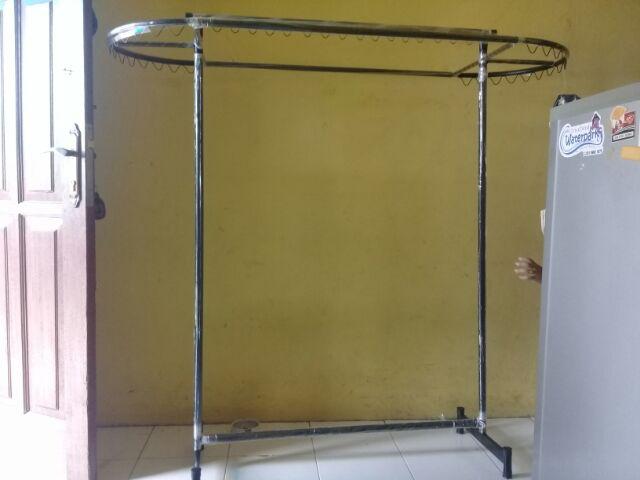 Jemuran Pakaian Baju Gantungan Handuk Hanger Standing Display Murah Bisa Bongkar Pasang