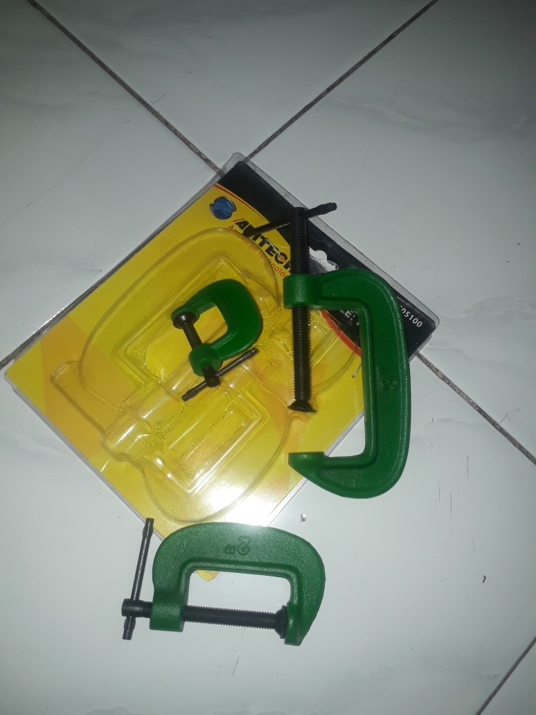 C Clamp Set 3 Pcs Starter Pack Klem C Set Ukuran 1” 2” 3” Inch Inci Catok C Set Penjepit Meja Tipe C