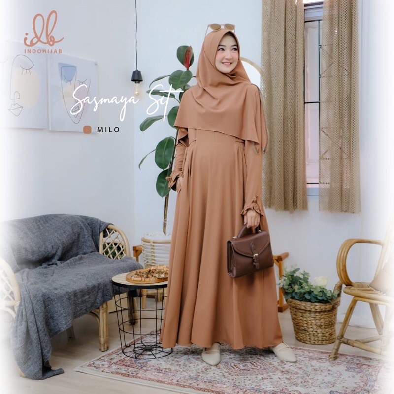 Sasmaya Set by IDB gamis set khimar gamis polos gamis cantik