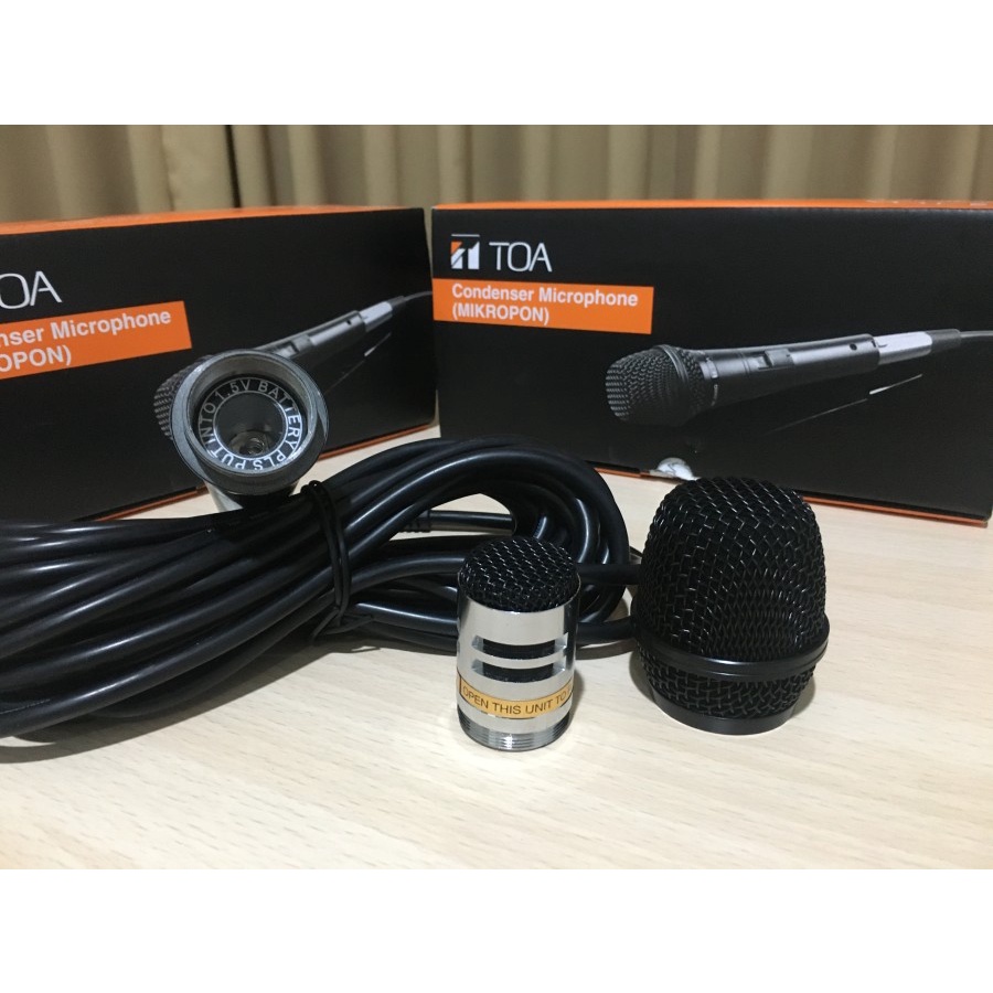 MICROPHONE MIC CONDENSER ELECTRET CABLE MIKROPON MIK KABEL TOA ZM-300-AS - 7.5M ORIGINAL ORI BAGUS TERBAIK TERLARIS GARANSI