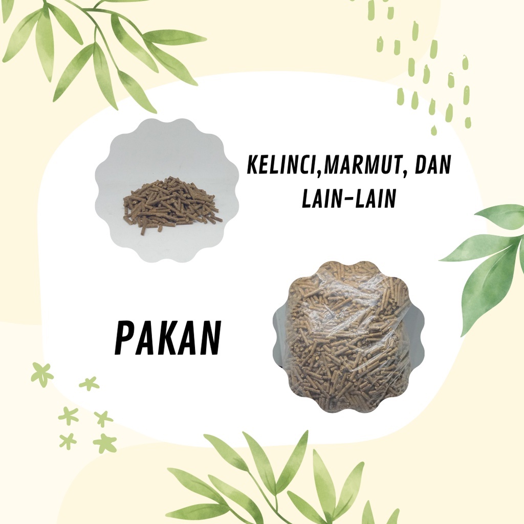 pakan Pelet untuk kelinci dan marmut