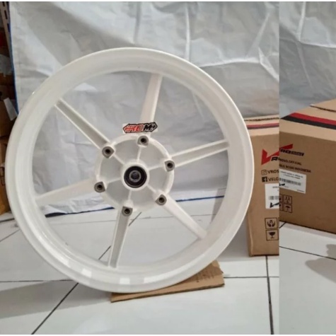 VELG PELEK VELEG VELEK RACING PALANG 6 NINJA RR VROSSI V ROSSI DERIK DERIX PUTIH WHITE TAPAK LEBAR 250 300 R RING 17 DEPAN BELAKANG