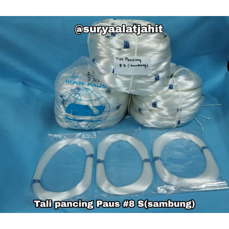 Tali pancing Paus #8S (sambung) 1ball 54ikat =rp.13.500/1ikat