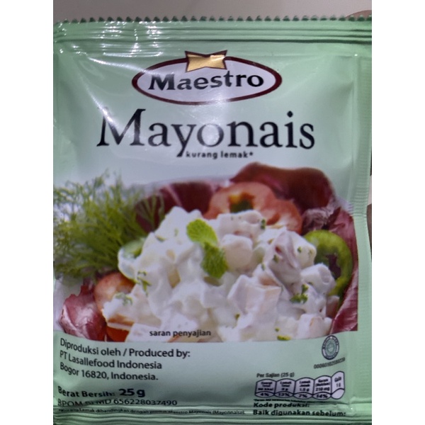 Maestro Mayonaise kemasan 25g dan 100g