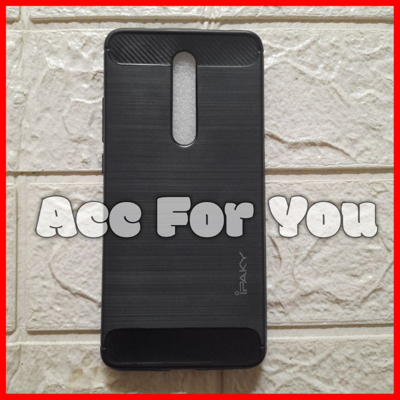 Softcase Ipaky Carbon Xiaomi Redmi K20 / K20 Pro Soft Case Brushed Carbon Case Silikon Casing Cover