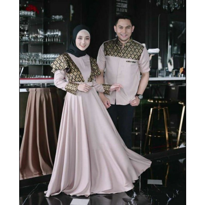 Couple Gamis Modern Baju Wisuda Tunangan Lamaran Terbaru