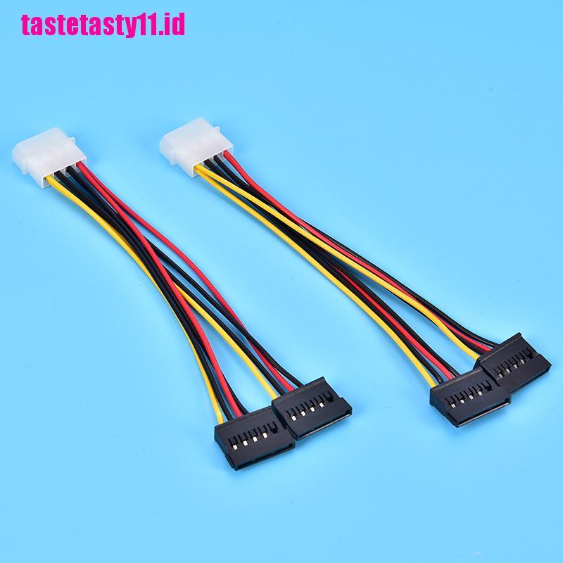 Kabel Adapter Splitter Y 4 Pin Ke 2 SATA Dual Power 2 Arah 4 Pin 15