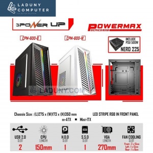 Casing CPU Gaming Powermax RGB (plus P...