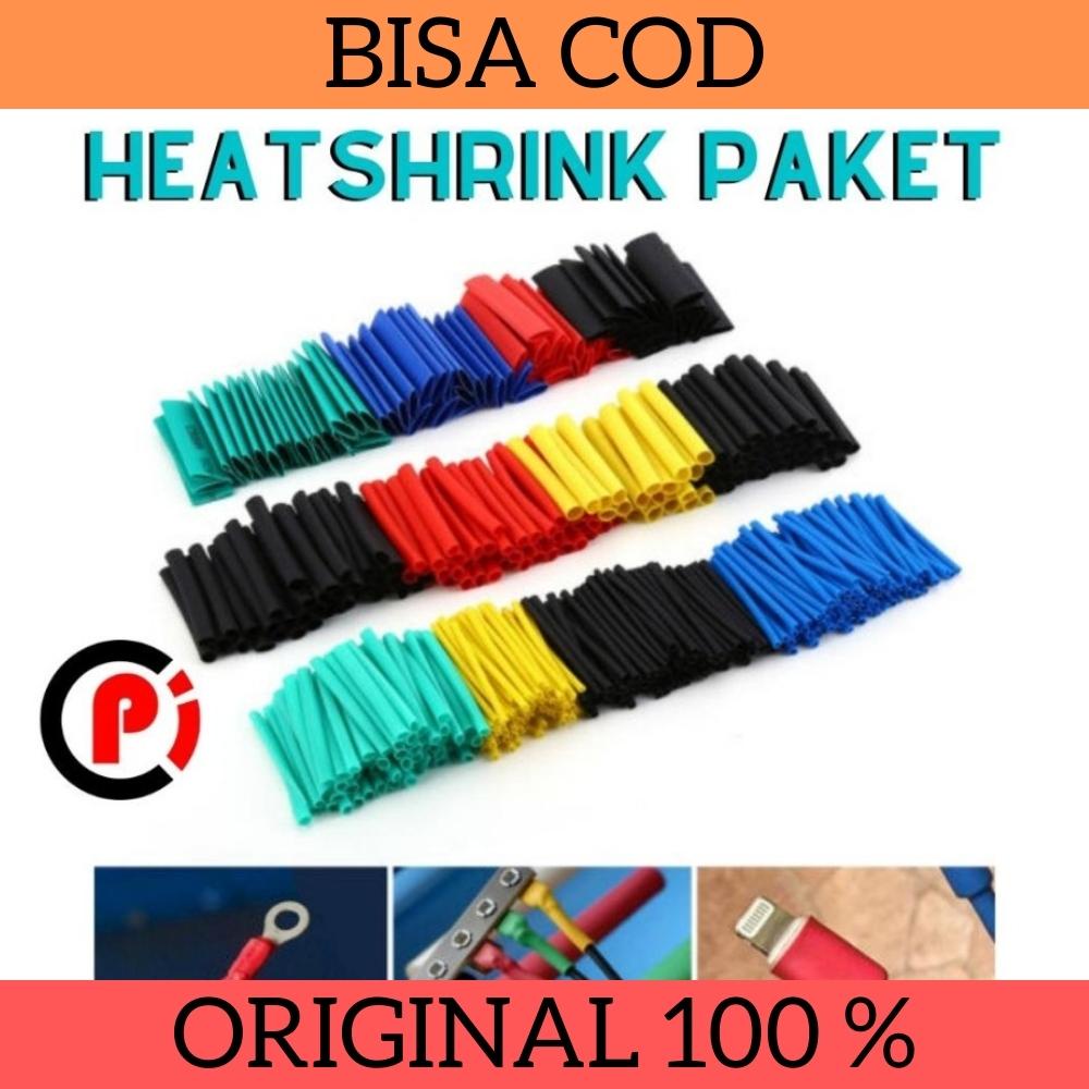 Heat Shrink Selongsong Bakar Pelindung Sambung Penyambung Kabel Listrik Isolasi Selang Heatshrink Set Isi Campur