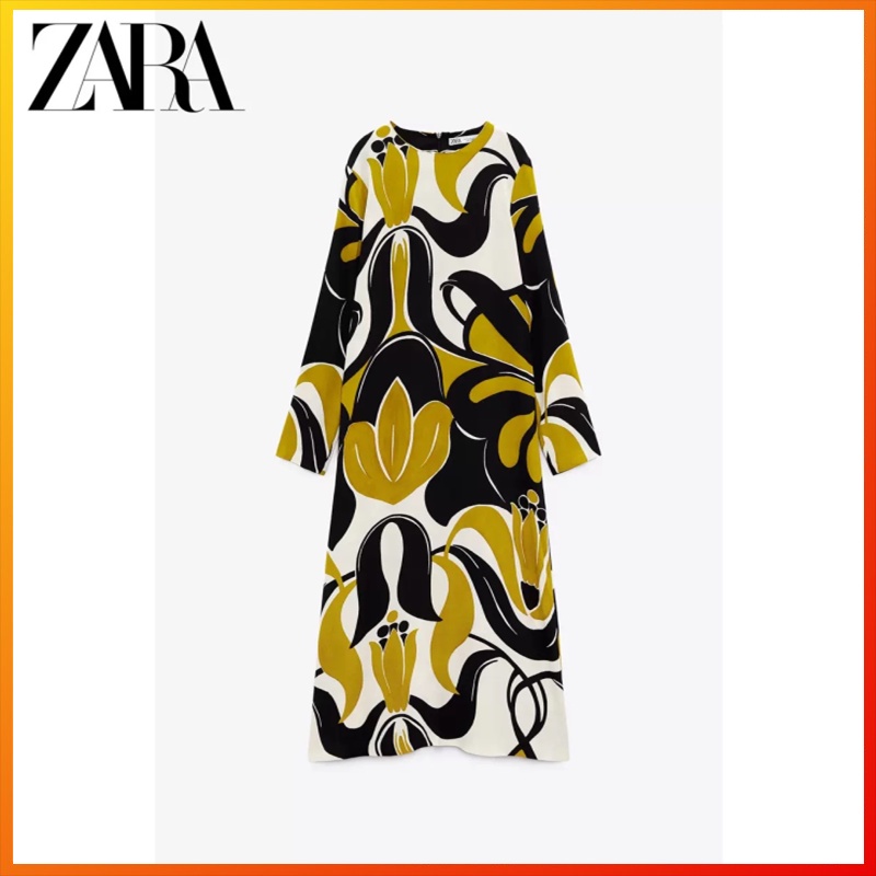 Zara autumn new style women's printed mini dress 8452271 330