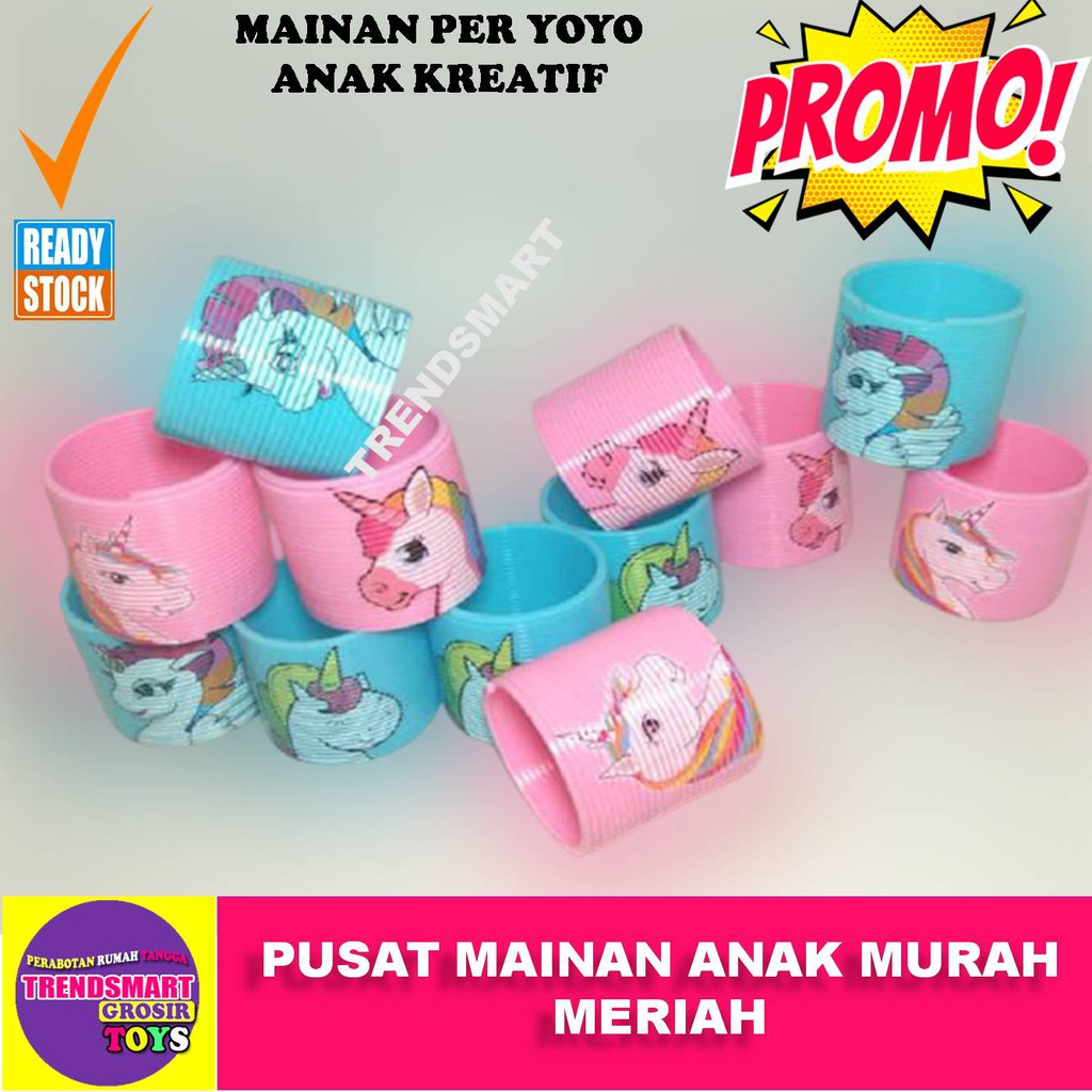 Mainan Anak Edukatif Edukasi Murah Per Yoyo Motif Gambar Kuda Poni Lucu Warna Warni Perempuan Cewe