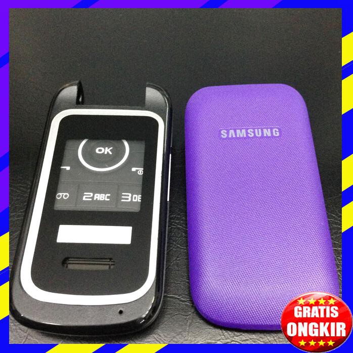 ACC HP CASING FULLSET + TULANG SAMSUNG LIPAT E1195 UNGU TIDAK TERMASUK ENGSEL