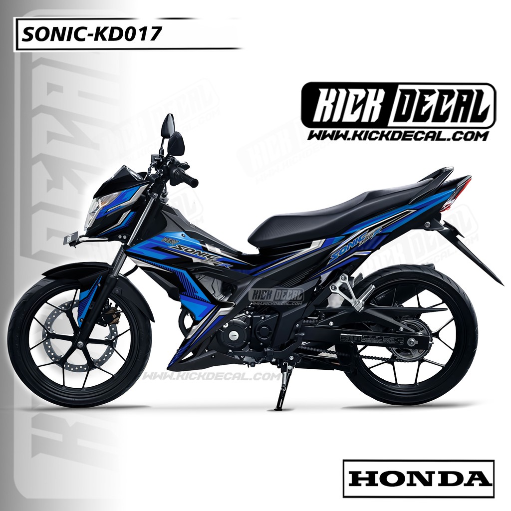 STICKER DECAL MOTOR HONDA SONIC BIRU PUTIH - KD017