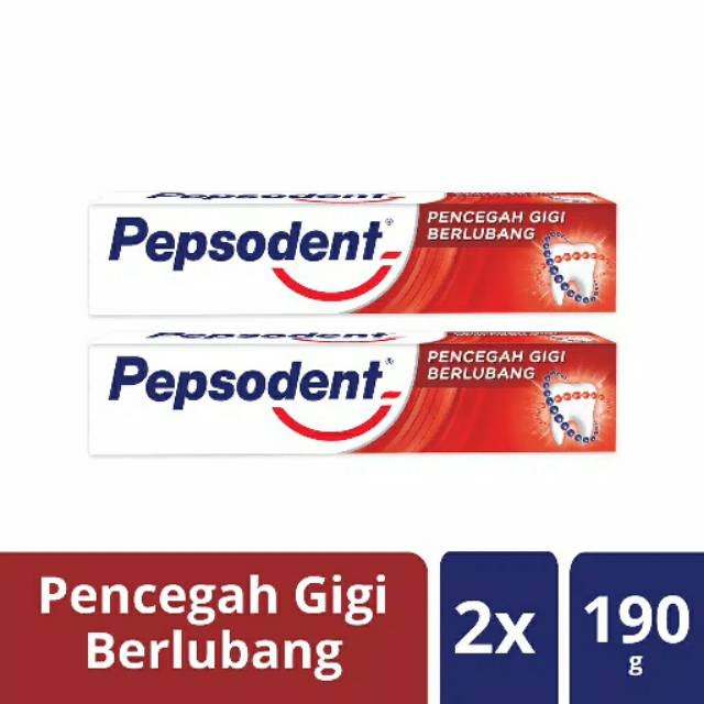 PEPSODENT PASTA GIGI 190 gr TWIN PACK(2 pcs)/ODOL/PEPSODENT