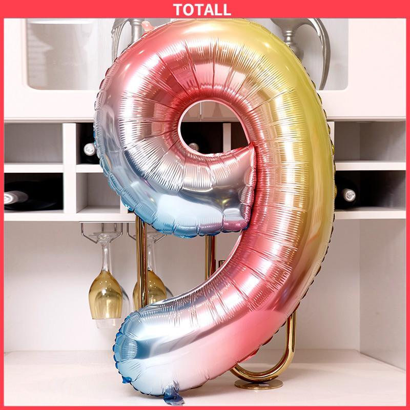 COD 32 inch digital aluminium foil aluminium film balon gradien warna pesta ulang tahun pengakuan pernikahan pernikahan-Totall