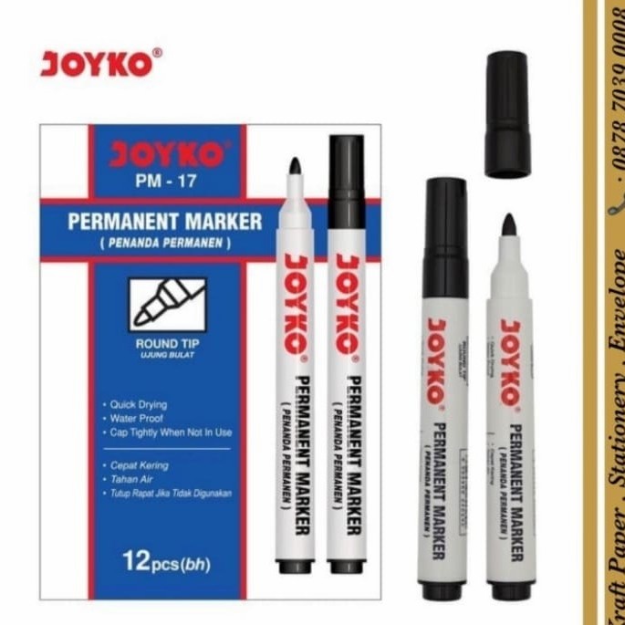 

spidol joyko permanen warna hitam