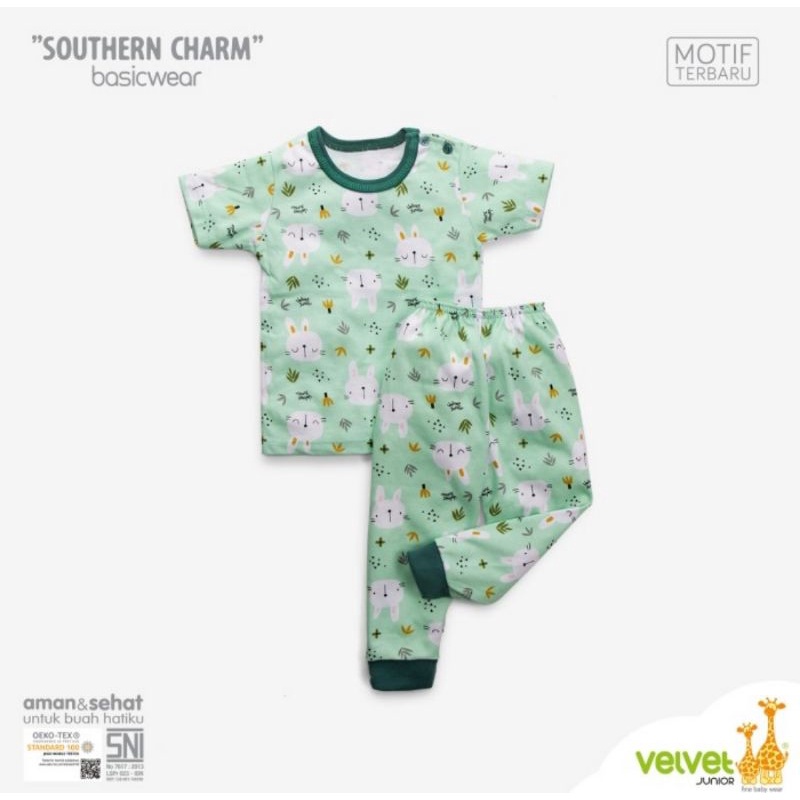 Velvet Junior Southern Charm Setelan Lengan Pendek Celana Panjang (KP)