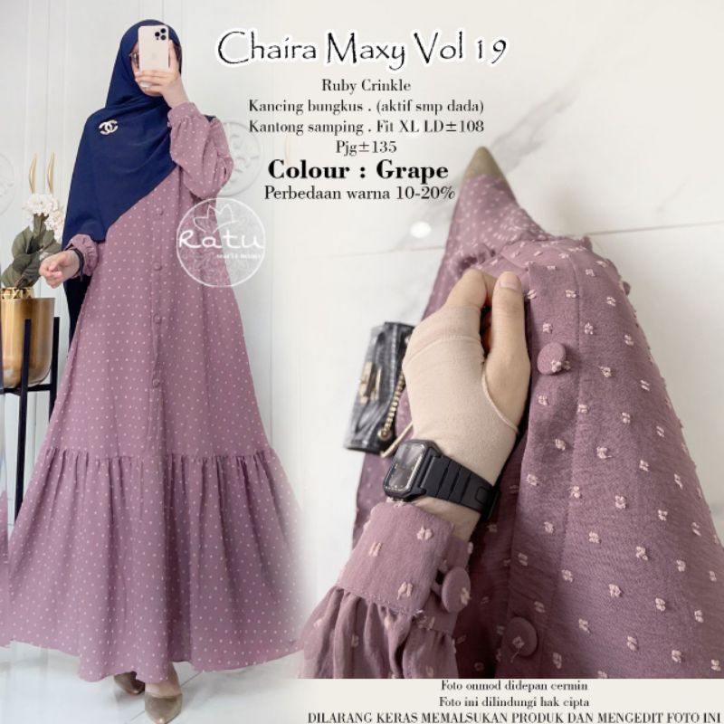 Chaira Maxy Vol 19 Gamis Panjang Wanita