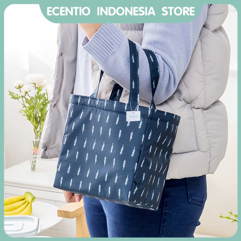 ecentio Tas Bekal/ Lunch bag /Tote bag Waterproof Insulation Cold Bales Big tas lunch