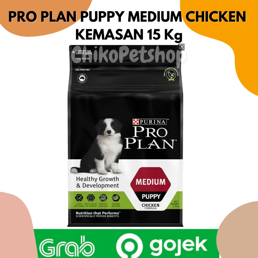 PRO PLAN PUPPY MEDIUM CHICKEN 15Kg | PROPLAN PUPPY DOG MEDIUM 15 Kg GRAB/GOJEK