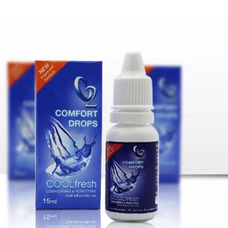 tetes mata softlens O2 comfort drops 15ml tete mata o2 cairan tetes mata cool fresh