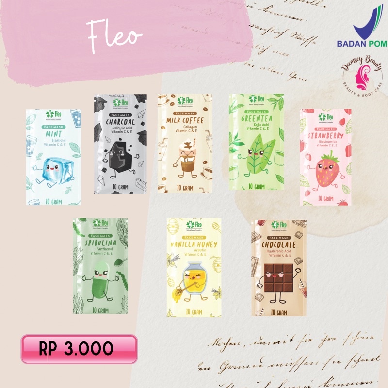 [BPOM] MASKER ORGANIK FLEO 10GR /  FACE MASK PREMIUM BY FLEO / MASKER FLEO WITH VIT C DAN E